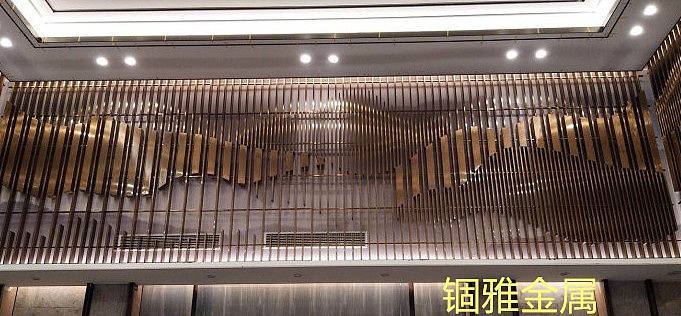 家庭装修仿古铜铝板镂空屏风花格装饰艺术效果极好（图ZMjU3MTUyOTQw） - 家装设计 - 站酷设计师锢雅18566019743原创素材 - 站酷ZCOOL