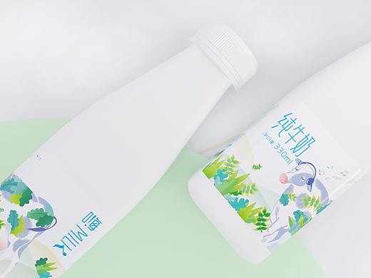 嗨！Milk（纯牛奶）包装 — 瓶贴设计