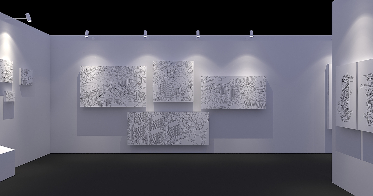 发布会里藏着一个画展（图ZMjU2MzI3MzAw） - 场景 - 站酷设计师小小小云之原创素材 - 站酷ZCOOL