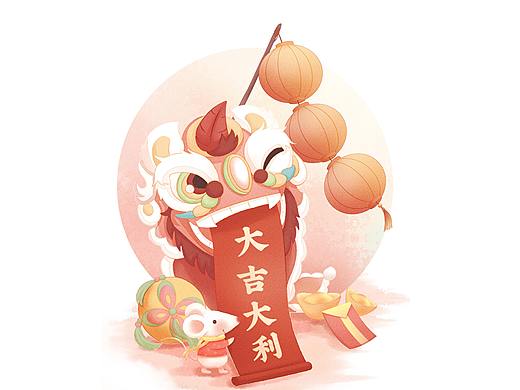 鼠年插画 - 新年鼠