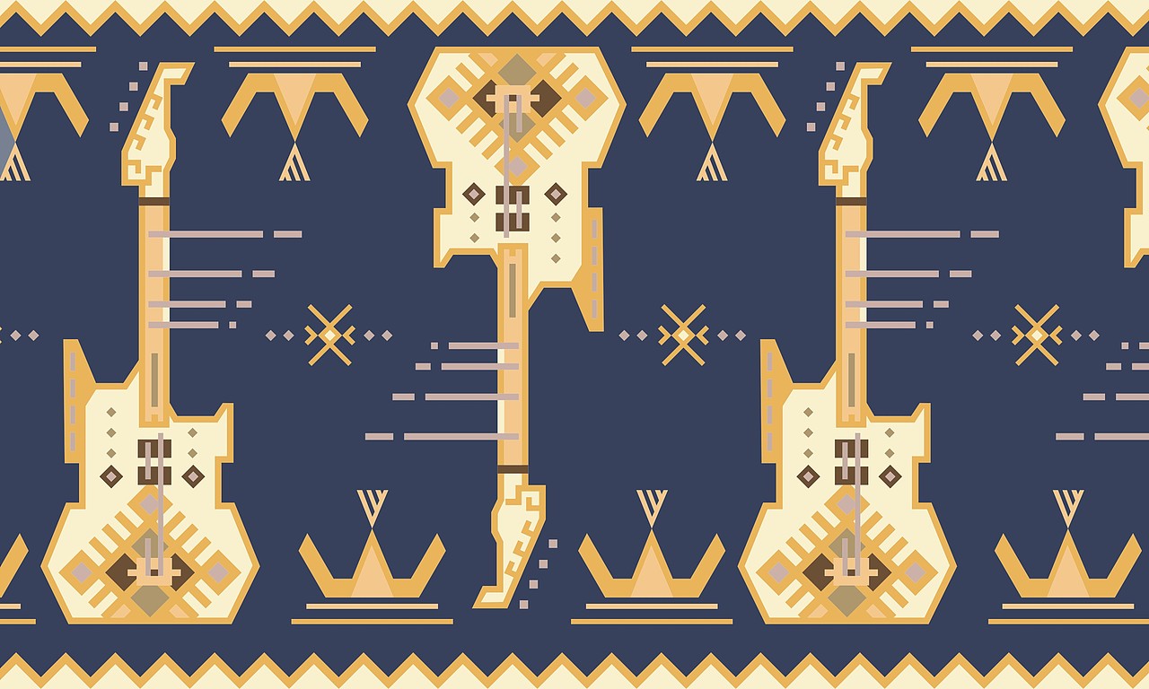 西兰卡普电吉他图案设计