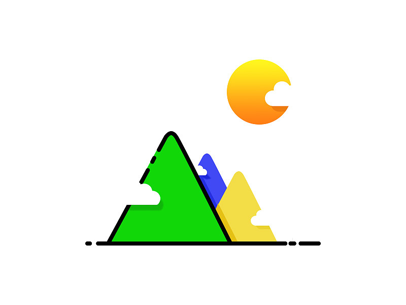 山峰-插画