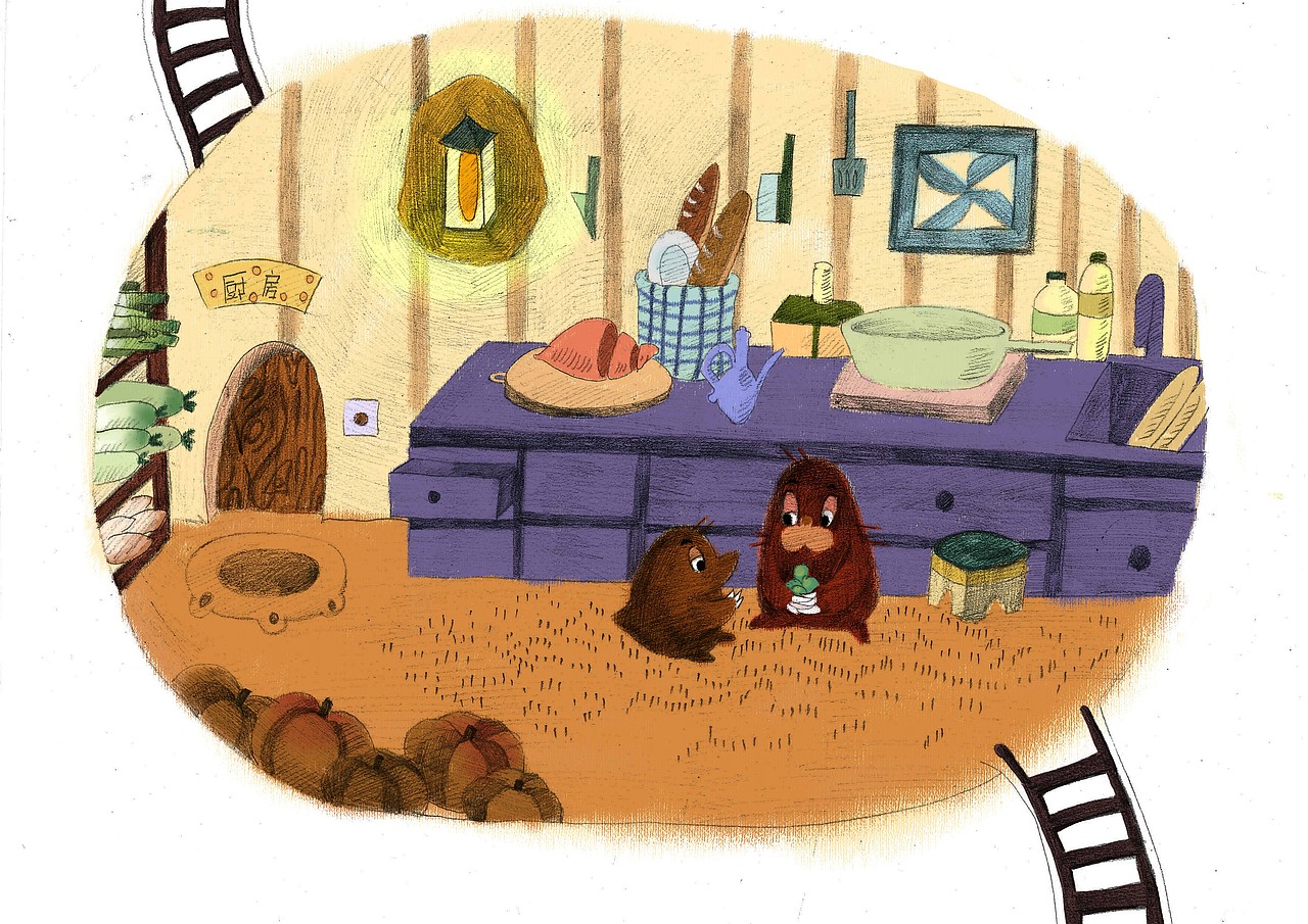 这个也是我的16年的作品  讲述的是鼹鼠的故事  看不懂我故事的内容也