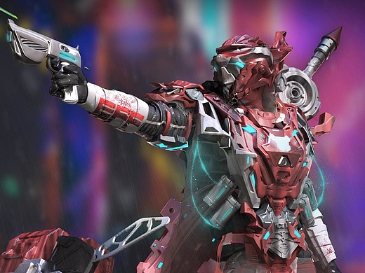 赛博朋克男剑士