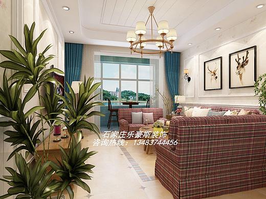 石家庄润德天悦城89㎡北欧风格效果案例