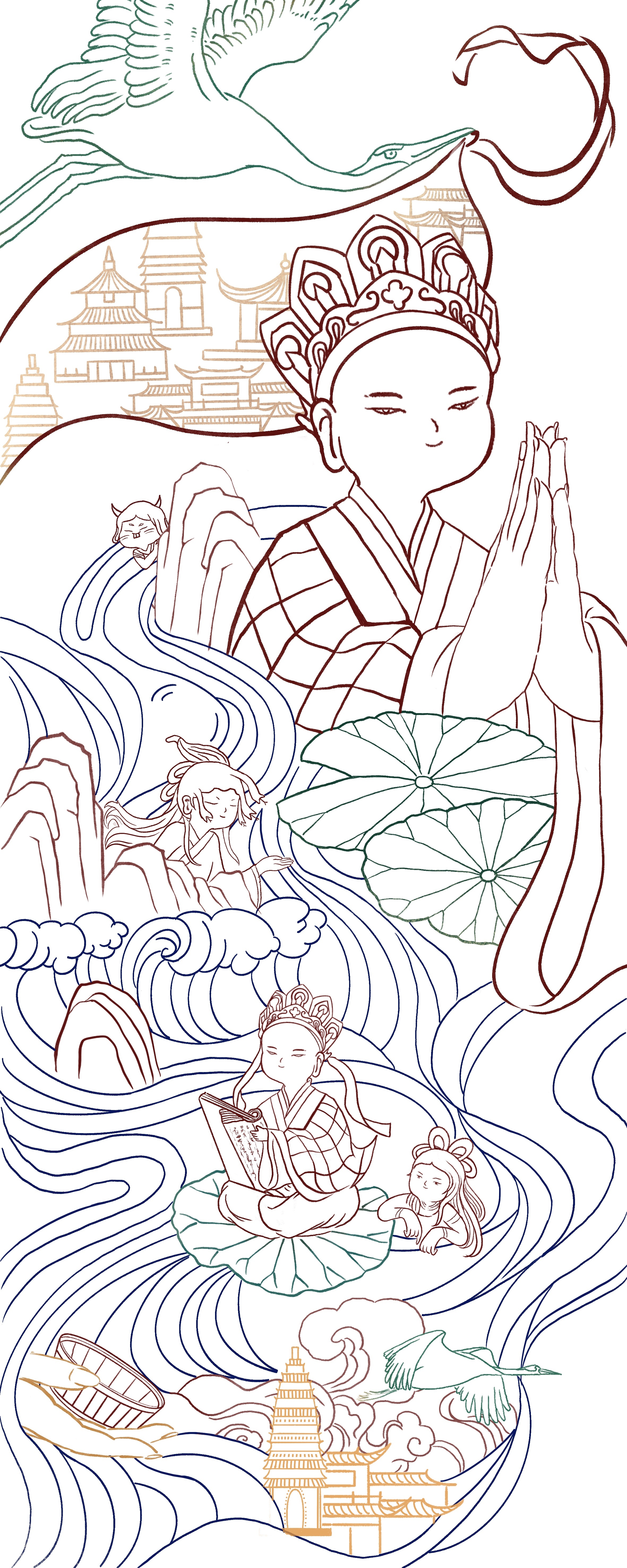 西游记唐僧取经路|插画|商业插画|两个桃酥 - 原创作品 - 站酷 (zcool