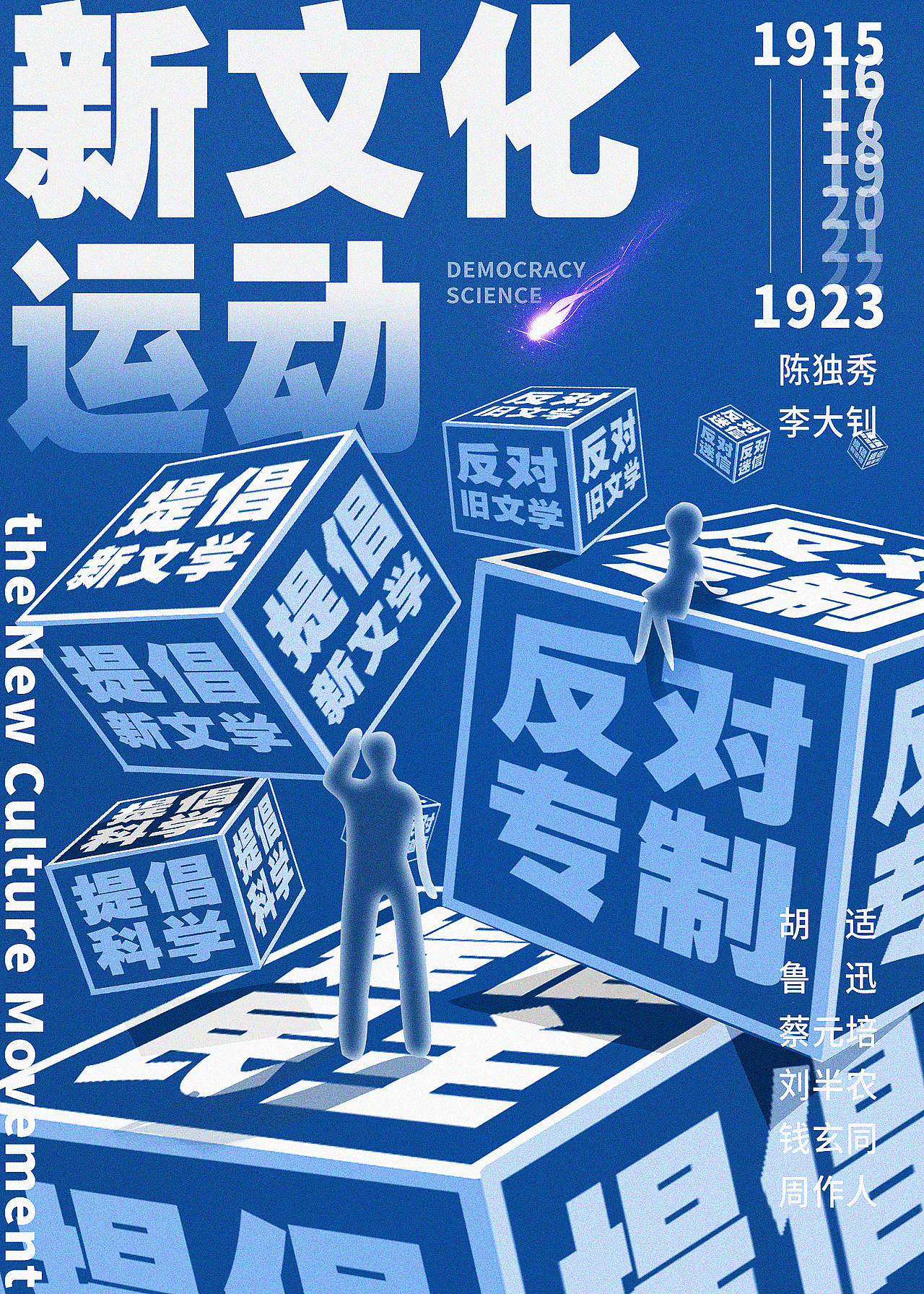新文化运动海报（图ZMzA0NTY3NzIw） - 海报 - 站酷设计师限时救援原创素材 - 站酷ZCOOL