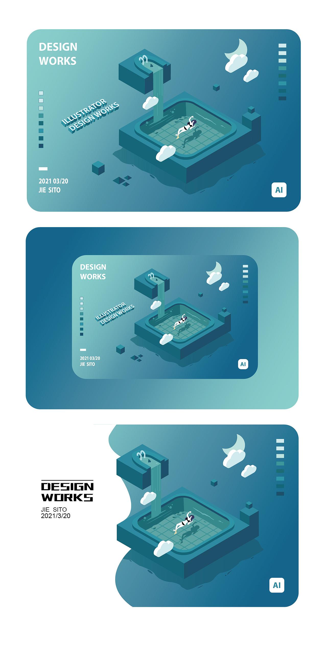 2.5d练习及自创合集（图ZMjYxNTU4MTYw） - 海报 - 站酷设计师乌龙茶可燃冰原创素材 - 站酷ZCOOL