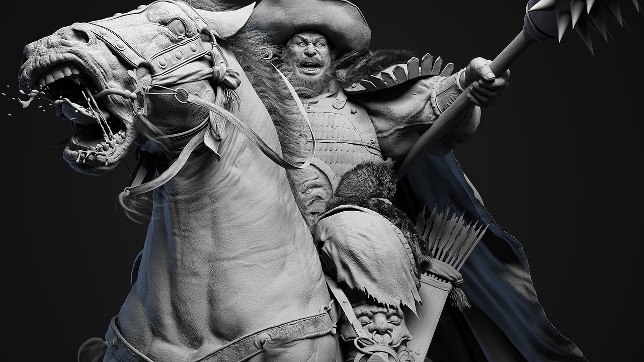 《水浒传》天猛星-霹雳火-秦明（图ZMTE1NDk1MTMy） - 人物/生物 - 站酷设计师杨仔68原创素材 - 站酷ZCOOL