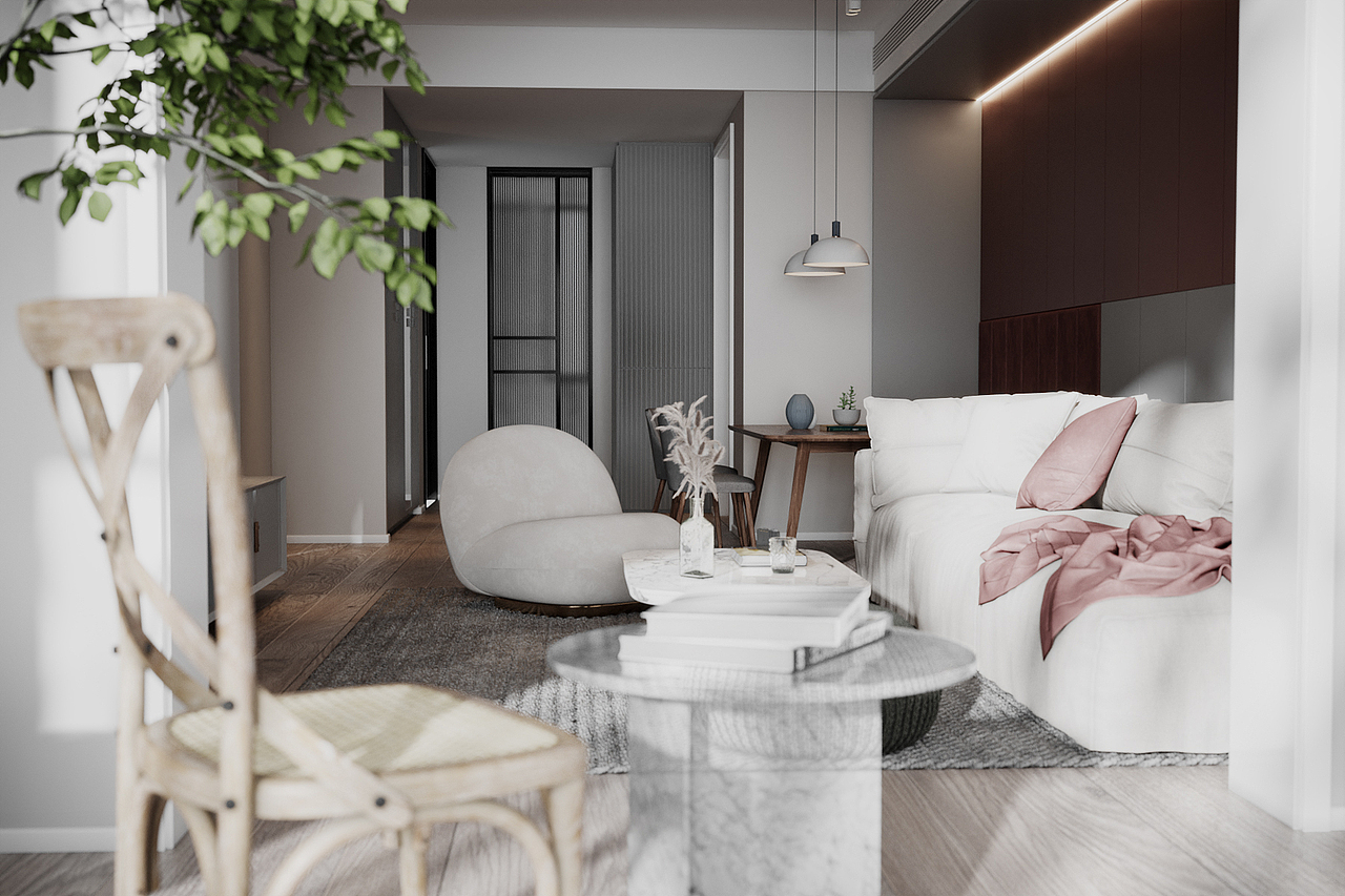 Hongkang Garden 100平 混搭风（图ZMjc1Mzg2MTg4） - 家装设计 - 站酷设计师壹山半空间设计原创素材 - 站酷ZCOOL