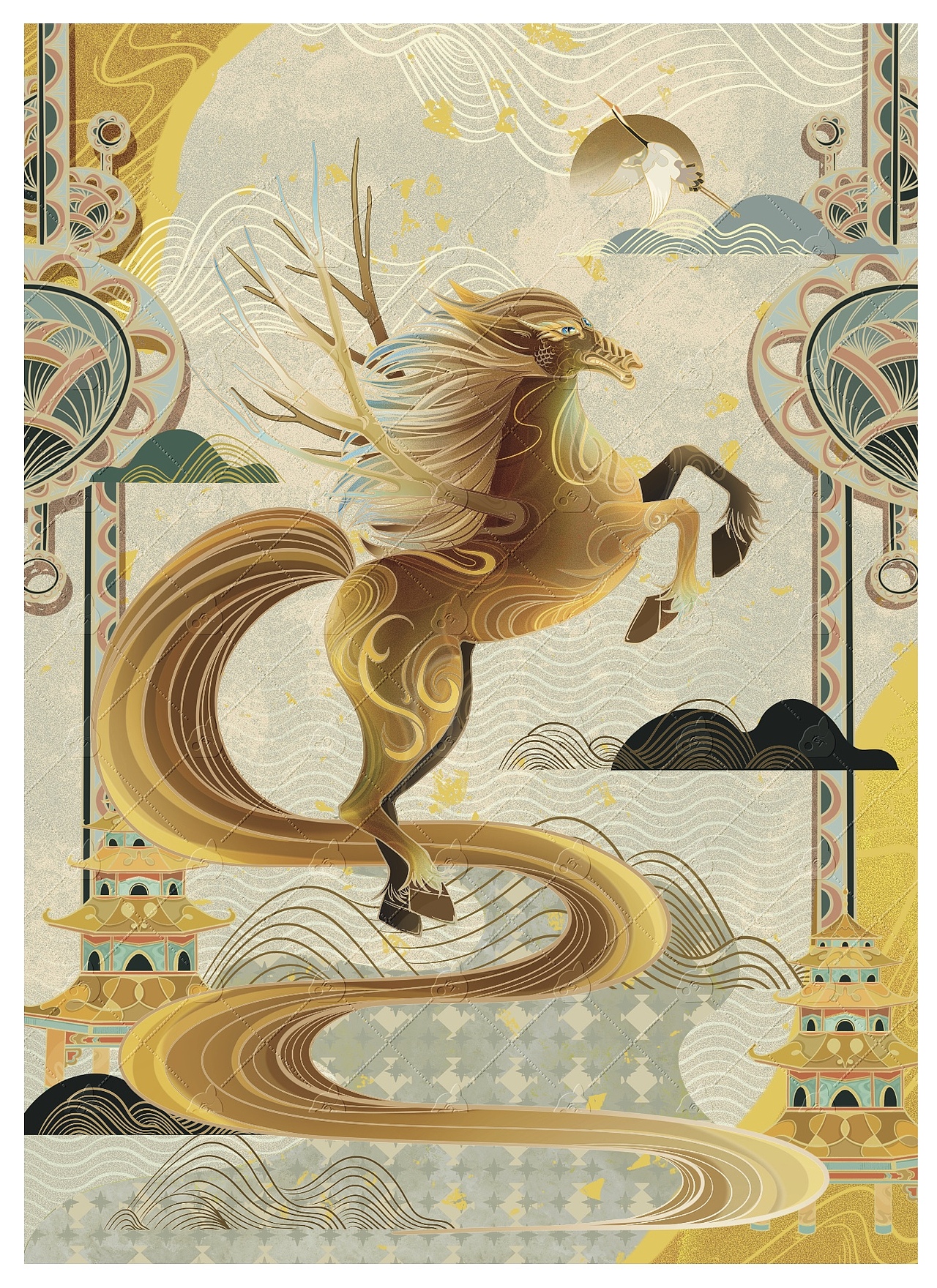 丝巾插画（图ZMzc1MTcxMDQ4） - 商业插画 - 站酷设计师异耳兔原创素材 - 站酷ZCOOL