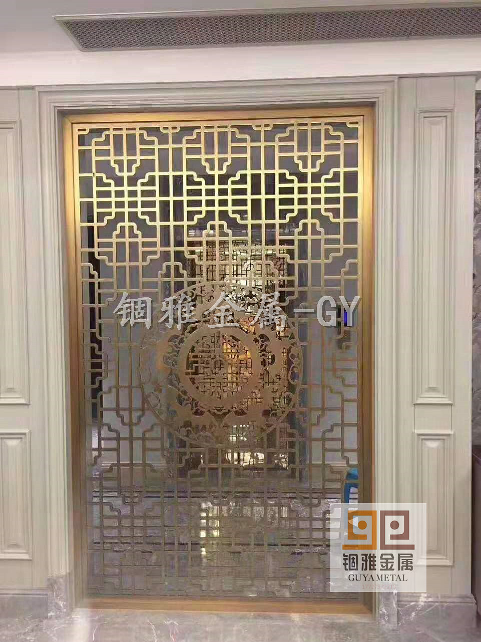 精致青古铜黄古铜实心不锈钢激光铝板纯黄铜板雕刻屏风