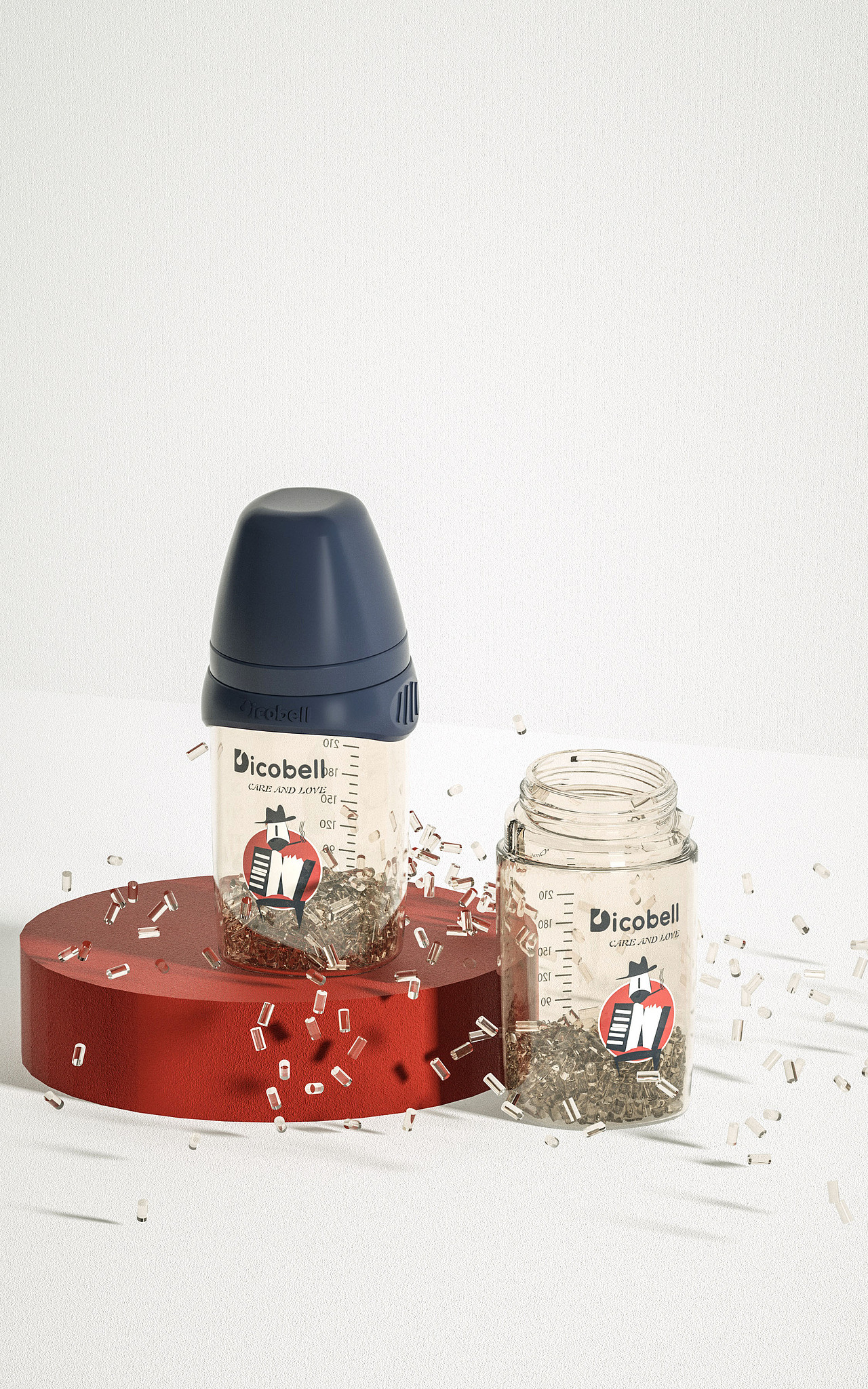 【母婴用品】Dicobell迪可贝儿方形初生PPSU奶瓶详情（图ZMjI0MTY0OTI4） - 电商 - 站酷设计师Fukumaru原创素材 - 站酷ZCOOL