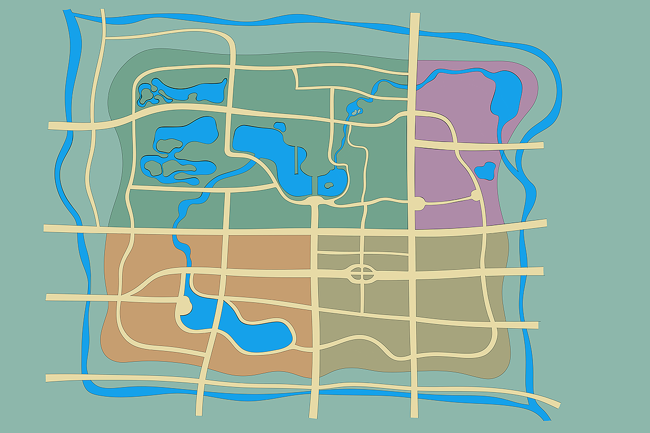 开封汴梁四厢二十坊漫画手绘地图文创系列