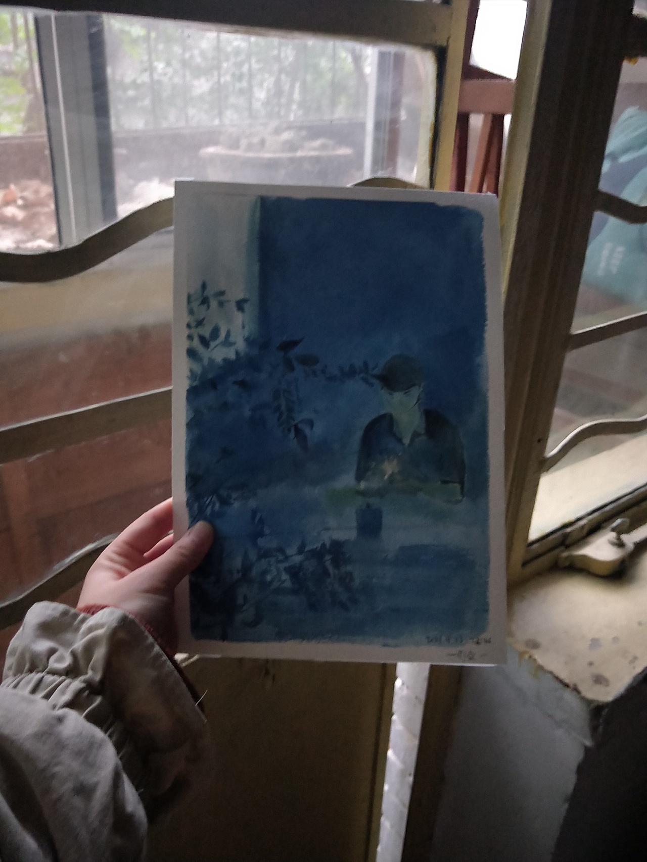 静听落雨敲檐（图ZMjUyMzc5OTY4） - 绘画 - 站酷设计师散落一身月cm原创素材 - 站酷ZCOOL