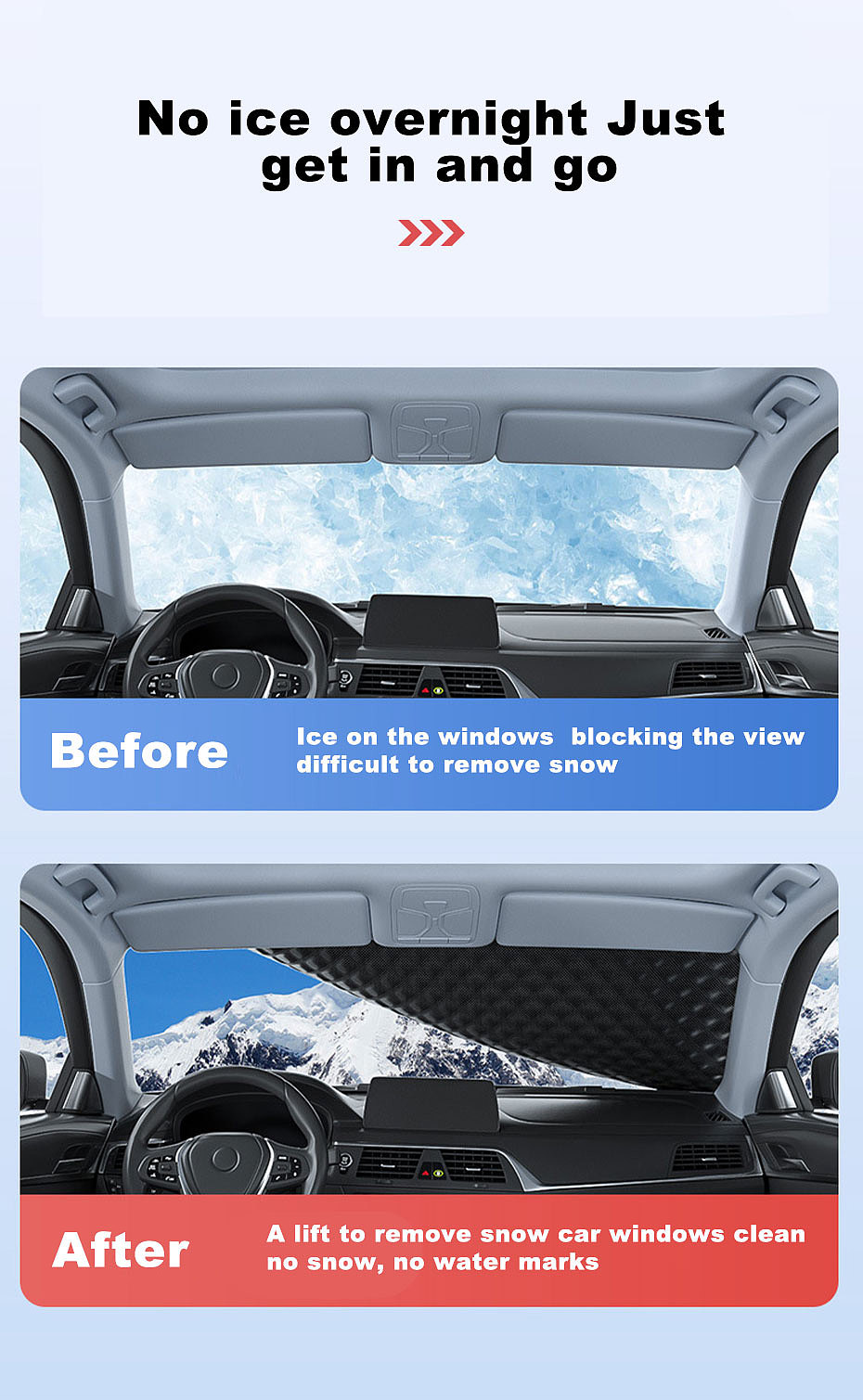 亚马逊汽车配件-前挡风玻璃罩-详情页设计