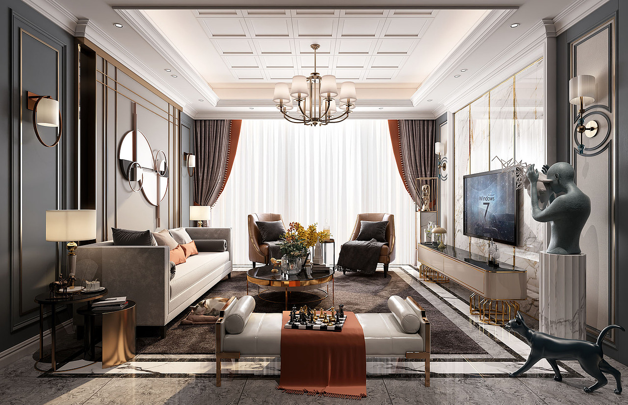 混搭風(fēng)格客餐廳（圖ZMjMyNDM4Mzky） - 家裝設(shè)計(jì) - 站酷設(shè)計(jì)師13225818589林瀟原創(chuàng)素材 - 站酷ZCOOL