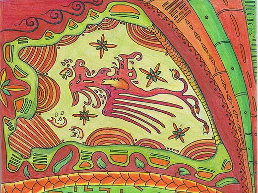 凤凰涅槃（个人主页-ZMjYzODQwNTY=） - 艺术插画 - 站酷设计师十七十七十七原创素材 - 站酷ZCOOL