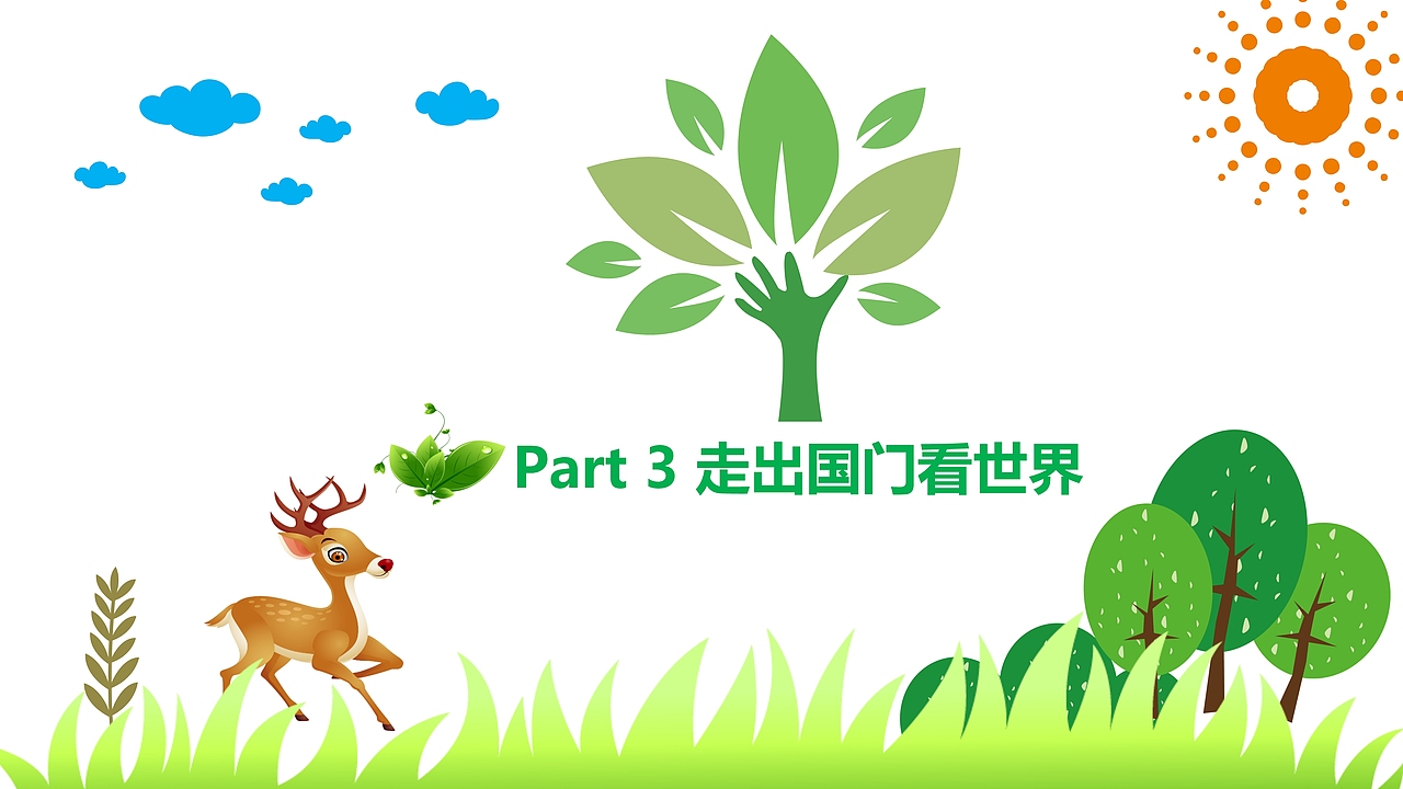 绿色城市环境垃圾分类低碳环保宣传PPT模板