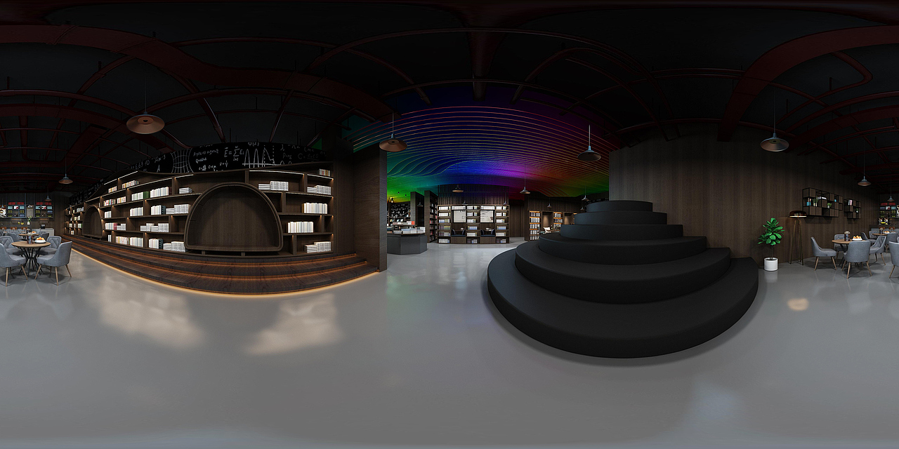 1992效果图公司(工装书店全景图)