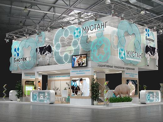 国外展会展位展点展台3D效果图设计