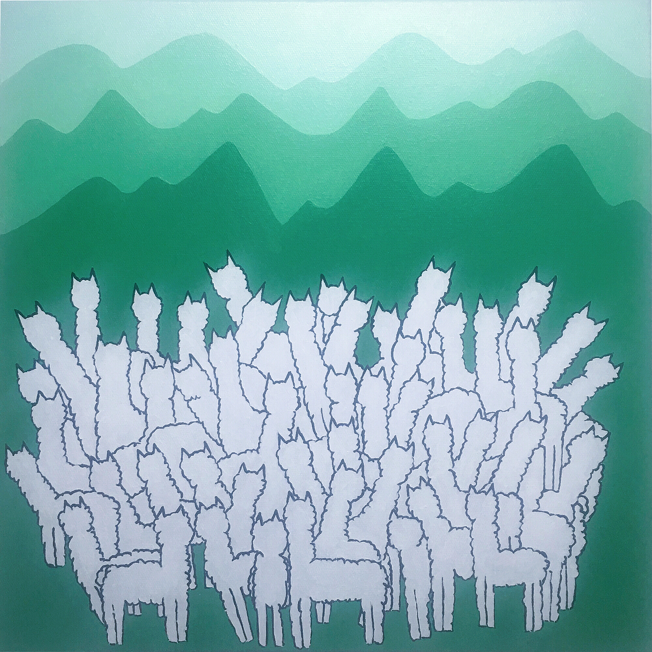 2018年的丙烯的画