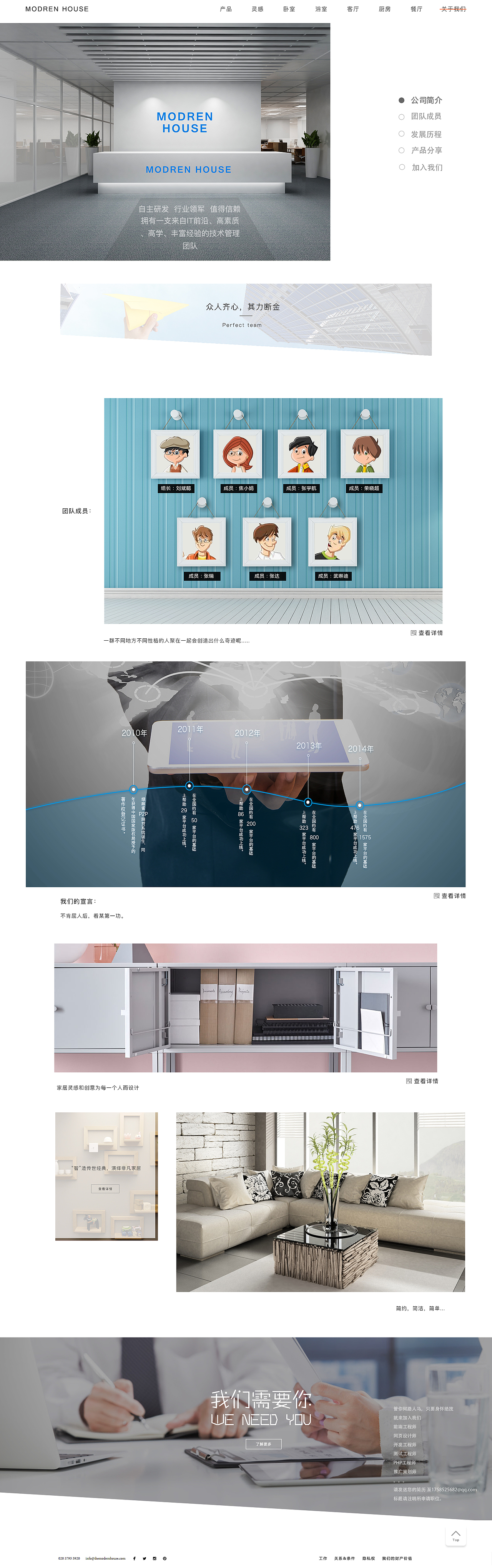 MODREN HOUSE网站界面设计