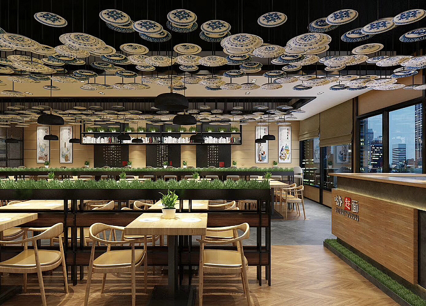 纯典设计案例《呦赶面》餐饮空间设计（图ZMzY2ODIxMTcy） - 酒店餐饮设计 - 站酷设计师纯典设计原创素材 - 站酷ZCOOL