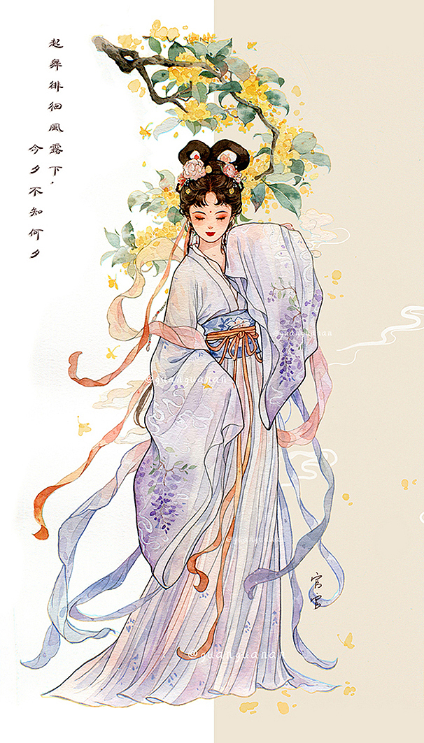 中秋系列之桂宫秋思（图ZMjc2ODU3NTMy） - 商业插画 - 站酷设计师官官an原创素材 - 站酷ZCOOL