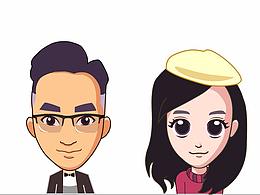 四个年轻人创业，设计的卡通形象（商业版权已出售）