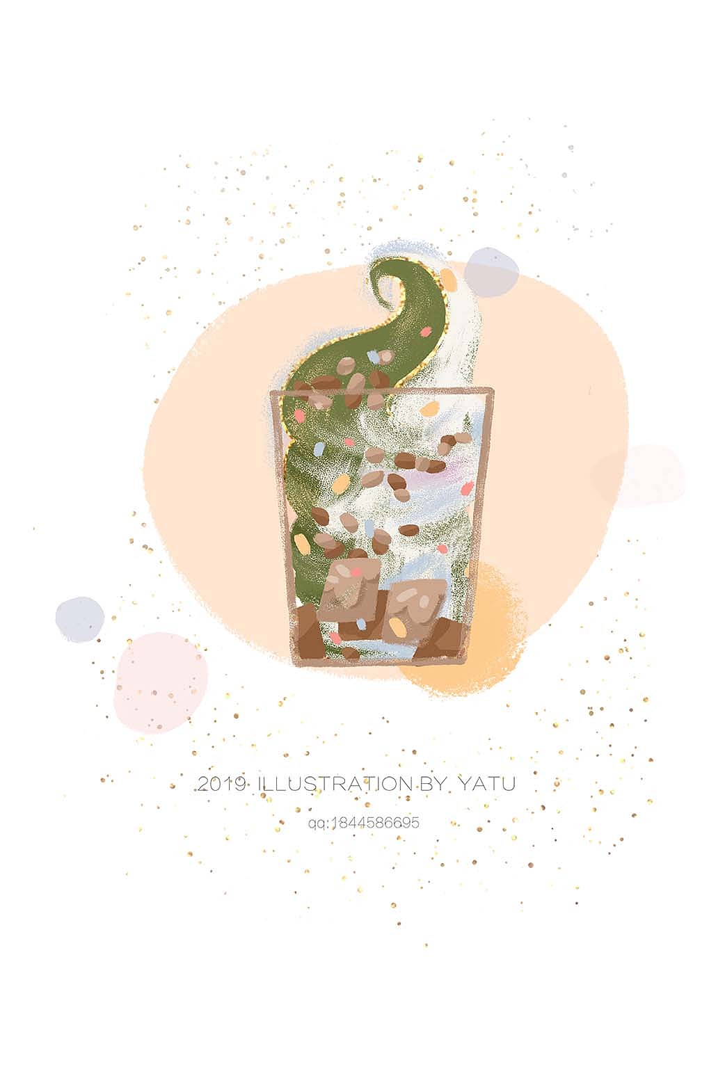 甜品 蛋糕 插画