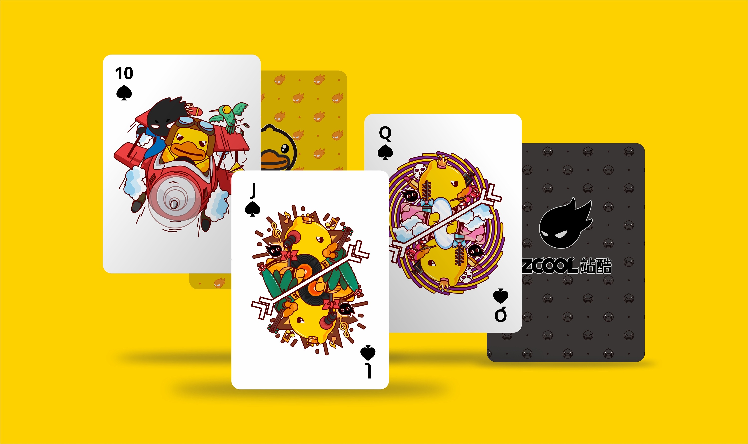 b.duck小黄鸭 x zcool站酷联名扑克