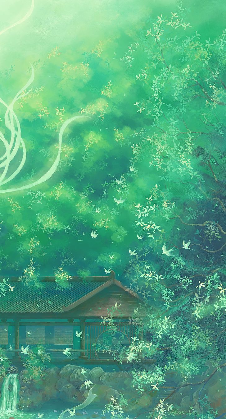 古风插画炎炎夏日,想送你一点清凉……