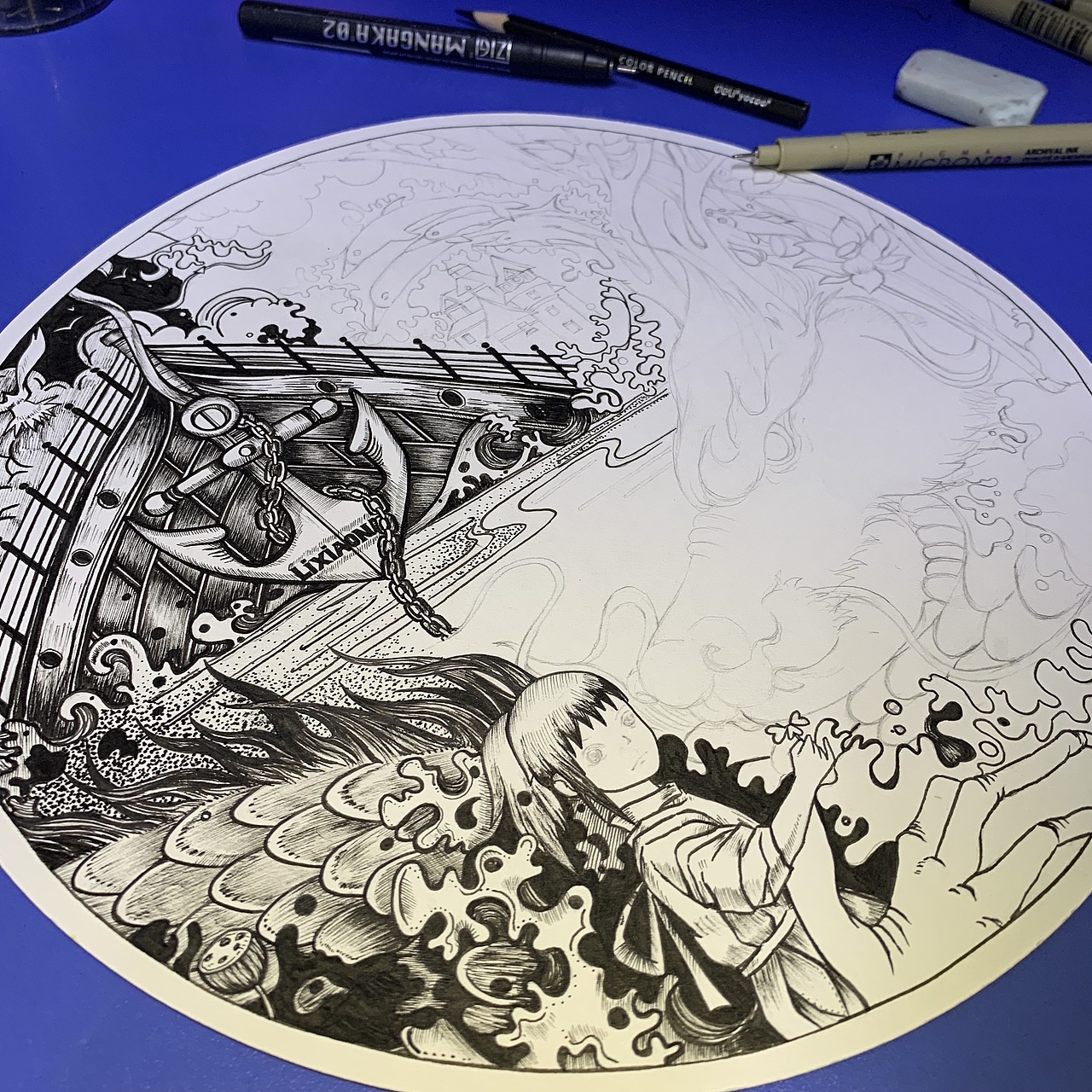 平面构成 针管笔 装饰画（图ZMTg3Nzg1OTU2） - 新锐潮流插画 - 站酷设计师不怕杀鸡的小猴子原创素材 - 站酷ZCOOL