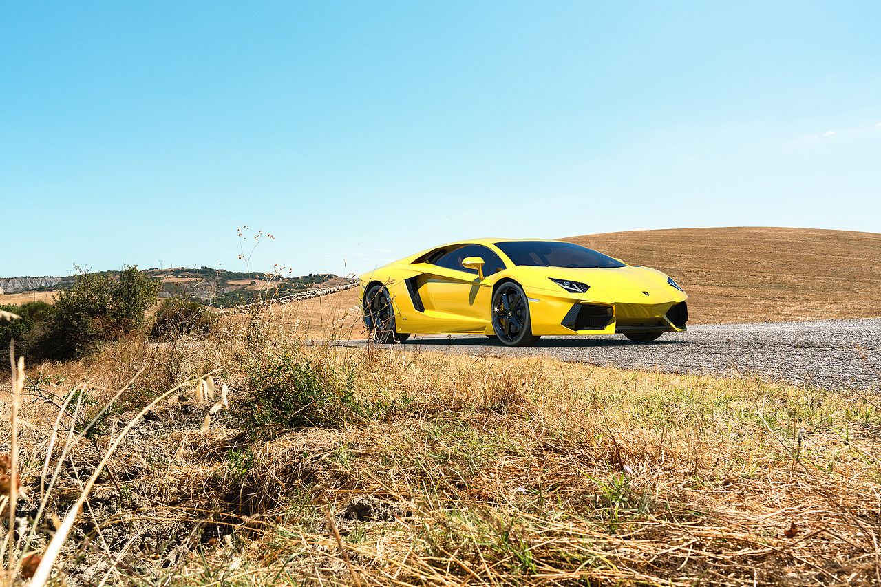 汽车渲染-兰博基尼/Lamborghini Aventador LP700-4（图ZMjk1MTgzMjcy） - 机械/交通 - 站酷设计师雨桦原创素材 - 站酷ZCOOL