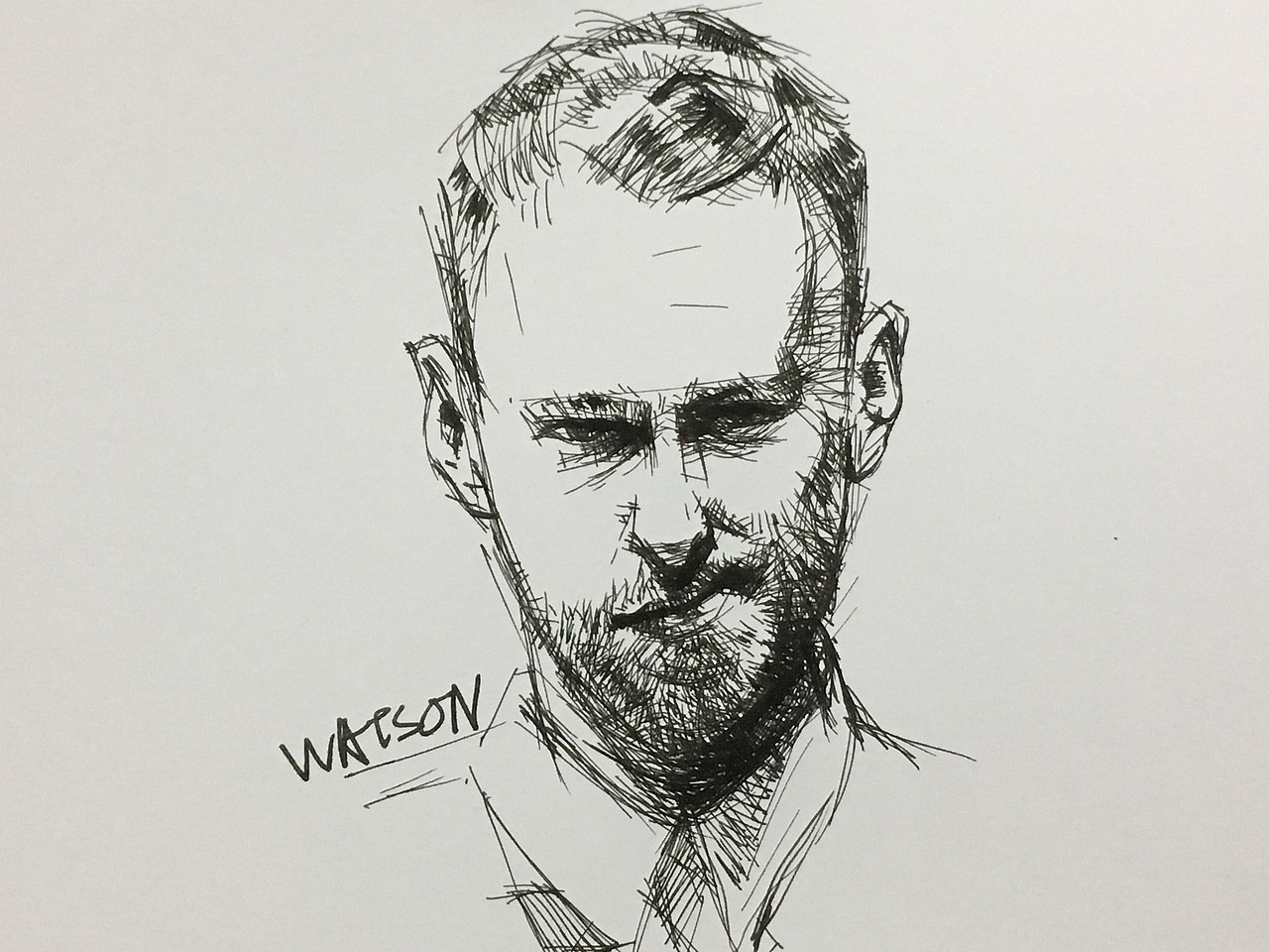 钢笔画斯诺克 特鲁姆普 trump_安思手绘-站酷zcool