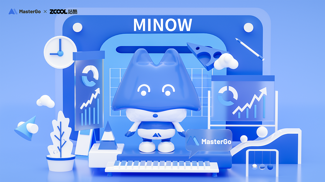 MasterGo IP形象设计-MINOW 米诺（图ZMzA1NTQzNDk2） - IP形象 - 站酷设计师一多半原创素材 - 站酷ZCOOL
