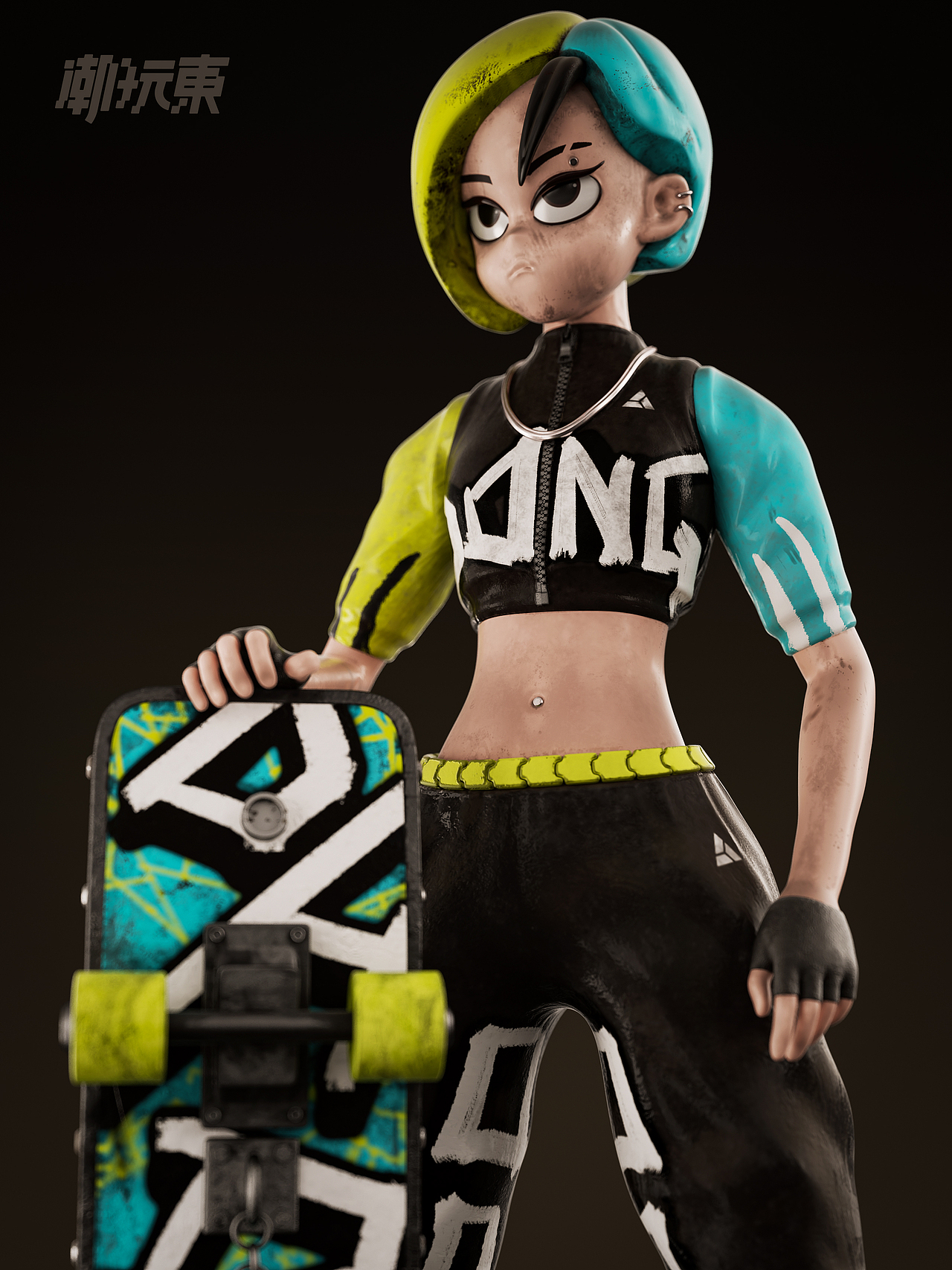 滑板女孩，廢土上的風(fēng)行者?。▓DZMzY1ODA0MjIw） - 人物/生物 - 站酷設(shè)計師設(shè)計師大東原創(chuàng)素材 - 站酷ZCOOL