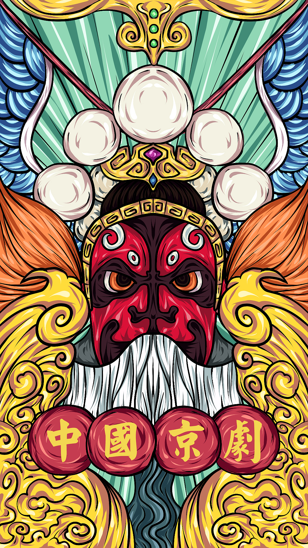 国潮插画|插画|商业插画|北城三寿 - 原创作品 - 站酷 (zcool)