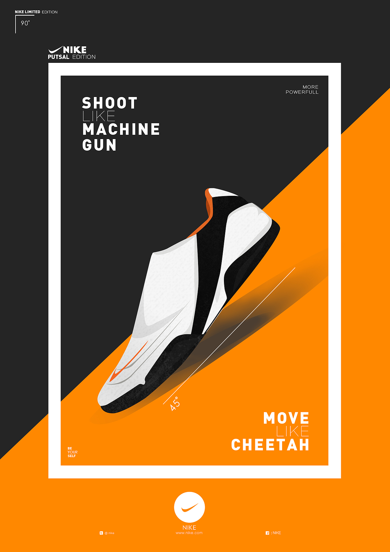 分享标签nike海报商业插画添加表情元素动力 | 冯伟 - 露娜的马戏团