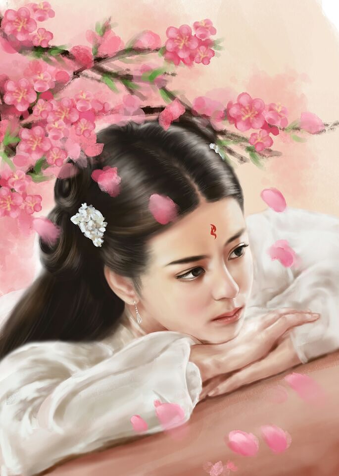 三生三世十里桃花——东华凤九手绘图（图ZOTMzNDI2MjQ=） - 创作习作 - 站酷设计师泥巴drawing原创素材 - 站酷ZCOOL