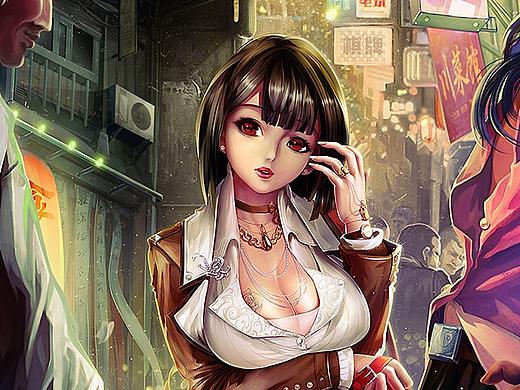 夜街（个人主页-ZMzg1MDkxMTY=） - 商业插画 - 站酷设计师乔伊小精灵原创素材 - 站酷ZCOOL