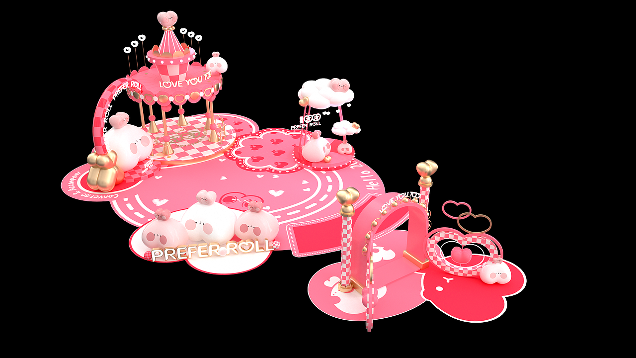 兔年IP美陈-团团