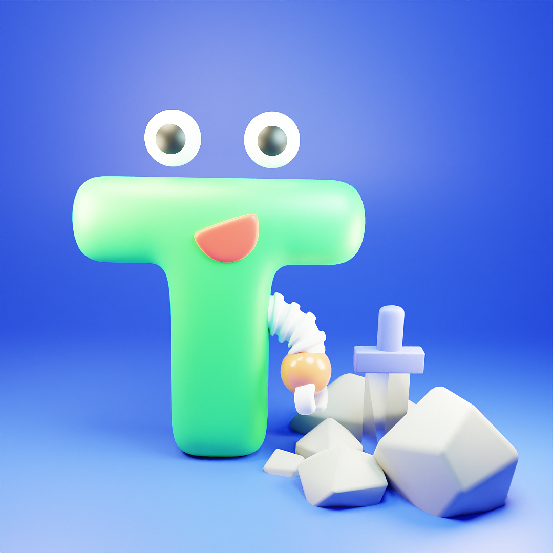 Blender春日创作打卡挑战-字母T（图ZMzQ2ODQ1NTAw） - 其他三维 - 站酷设计师猫柚子原创素材 - 站酷ZCOOL