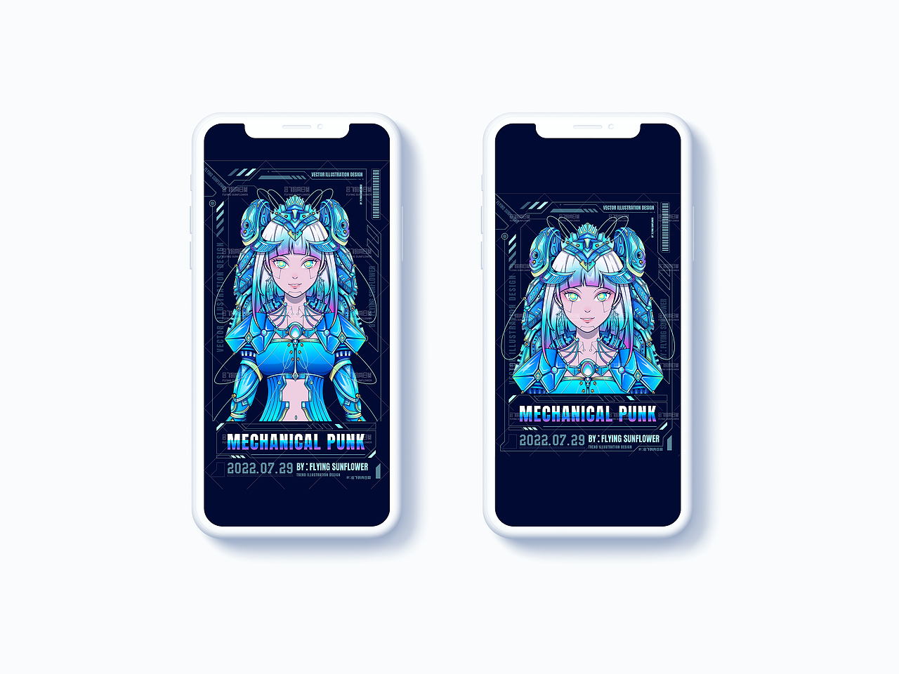 赛博朋克插画-延展应用（图ZMzEwNjYxNTUy） - 新锐潮流插画 - 站酷设计师金小暖设计原创素材 - 站酷ZCOOL