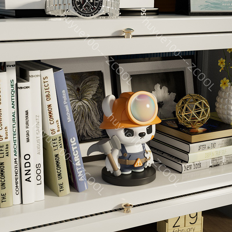 矿工熊夕阳灯效果图渲染