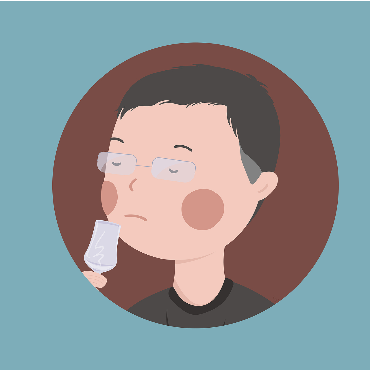 ai扁平风人像/头像绘制-风格1