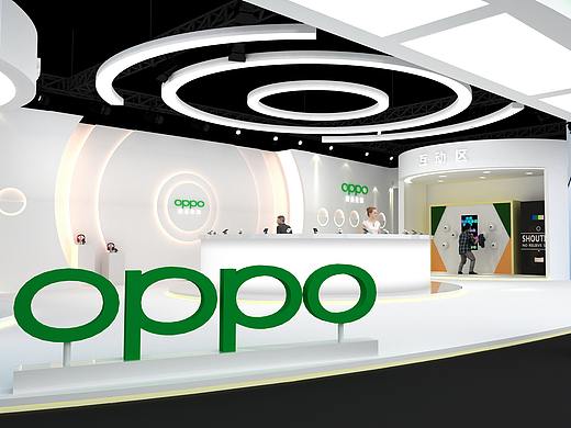 oppo展台效果图设计