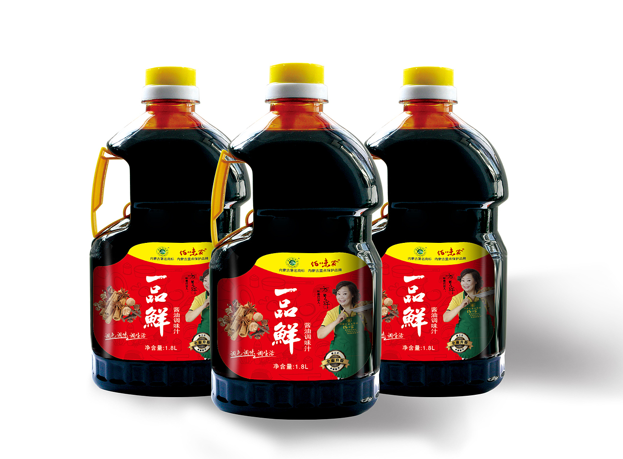 佰味家老抽酱油包装