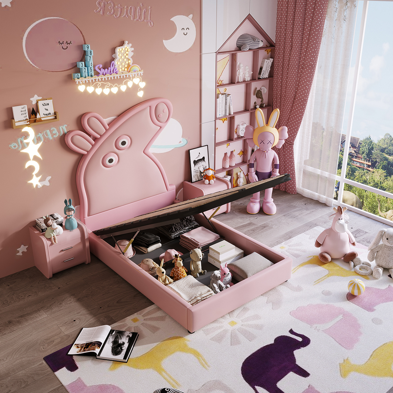 我的粉色小猪佩奇儿童床
